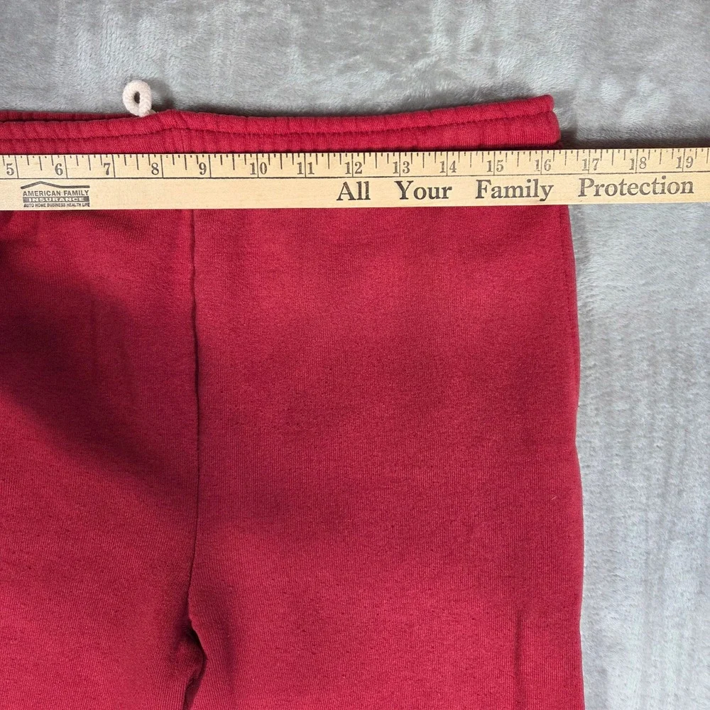 Vintage BVD Mens Red Fleece Sweatpants Joggers Size M 90s USA Fabric Tapered